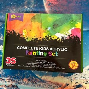 Complete Kids Acrylic Painting Set - 35 Piece Set